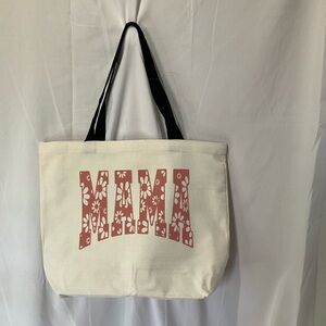Handmade Canvas Tote Bag, MAMA 15” X 18” X 5”